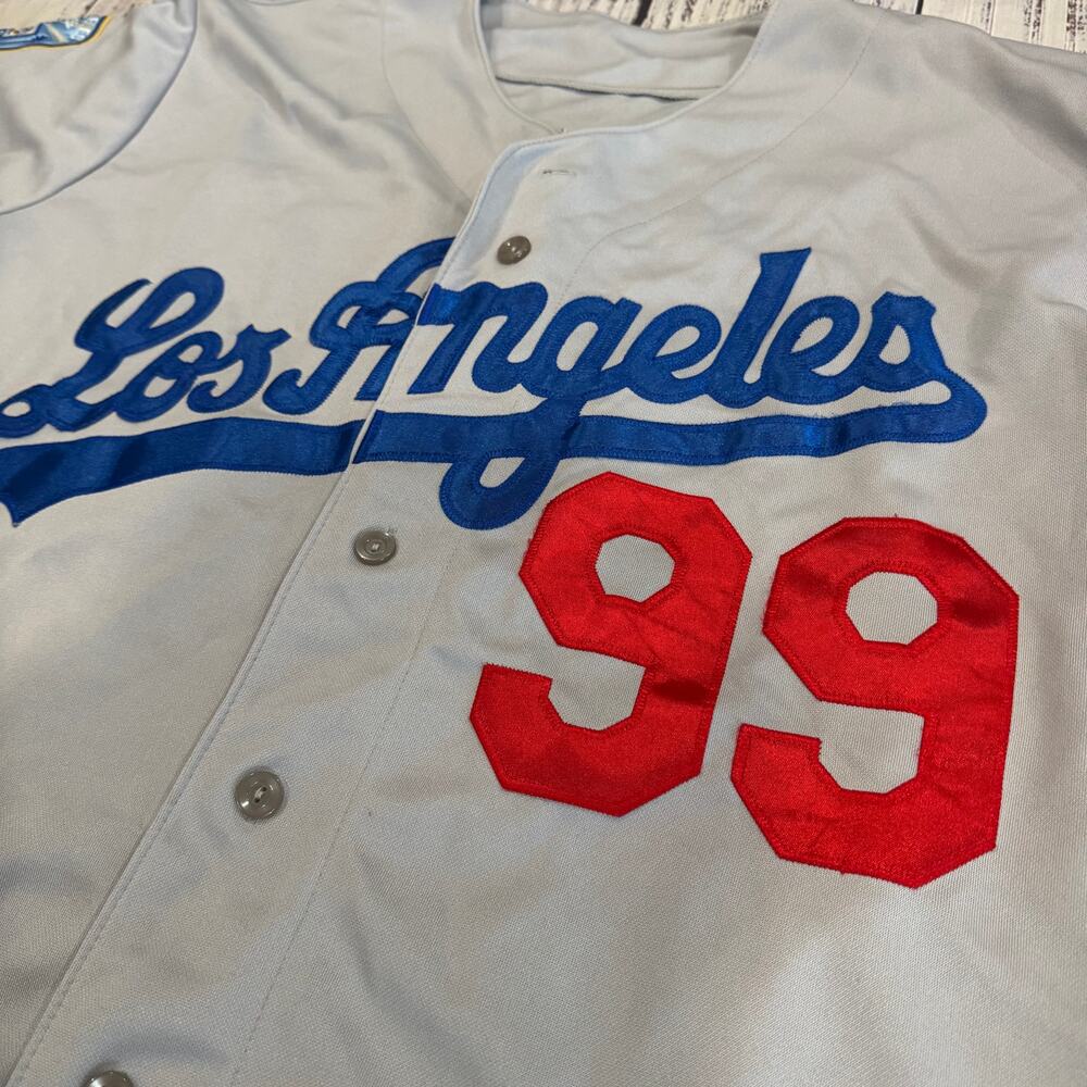Majestic Manny Ramirez LA Dodgers #99 Gray Road Jersey Size 54 50th Anniv 2008 - Picture 4 of 11